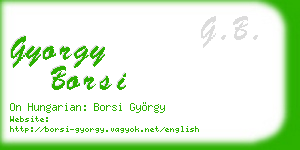 gyorgy borsi business card