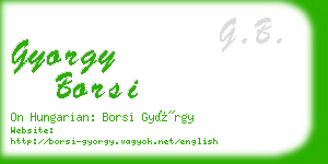 gyorgy borsi business card